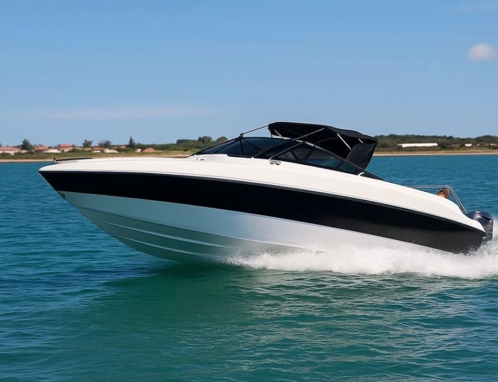 Lancha Jade 25 pés navegando em Búzios